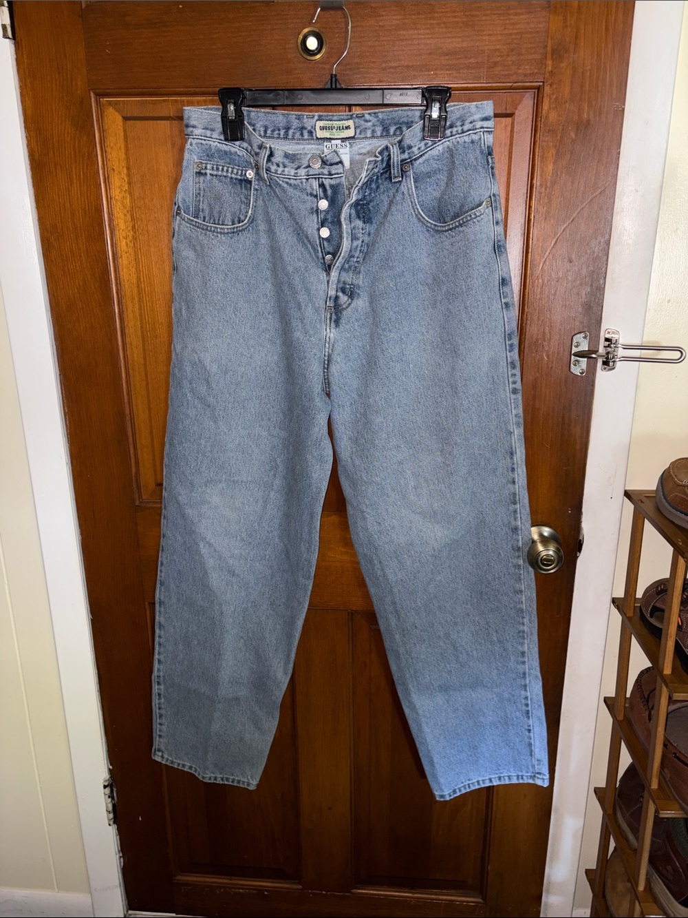 Vintage 90s Guess High-Rise Light Blue Men’s Jeans - Button Fly